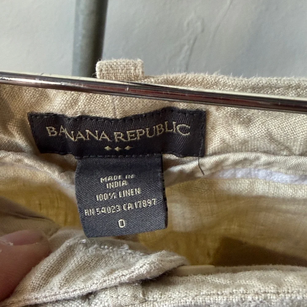 Banana Republic Linen Bermuda Shorts Womens Size 0 - Picture 2 of 3